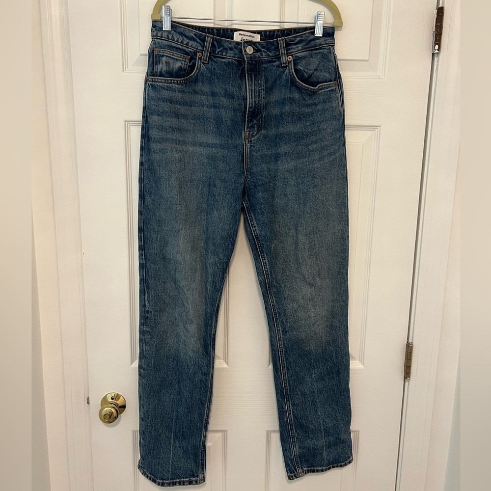 Reformation Liza Ultra High Rise Slim Straight Jeans